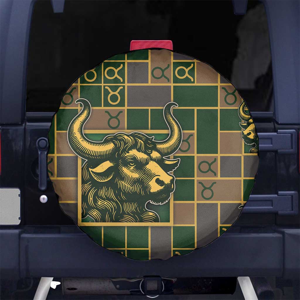 Taurus Zodiac Spare Tire Cover Checkered Pattern