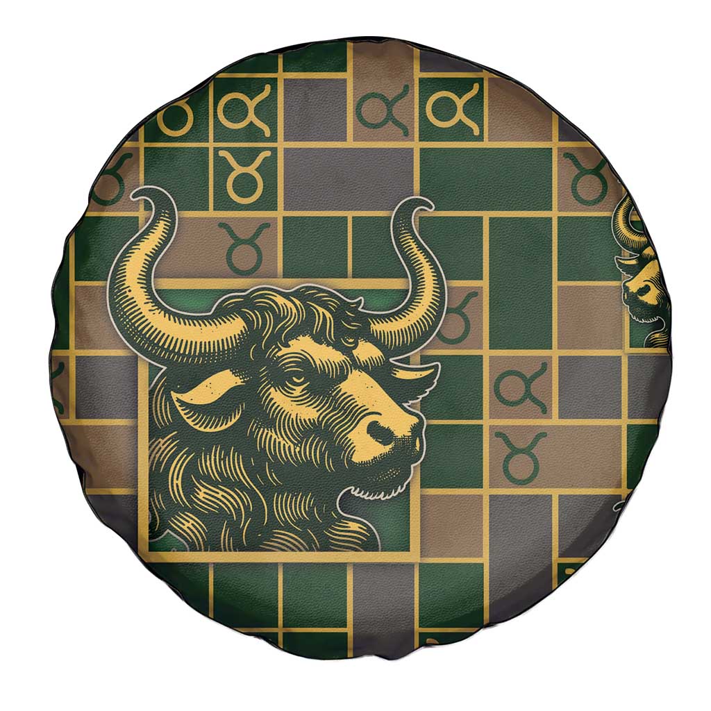 Taurus Zodiac Spare Tire Cover Checkered Pattern