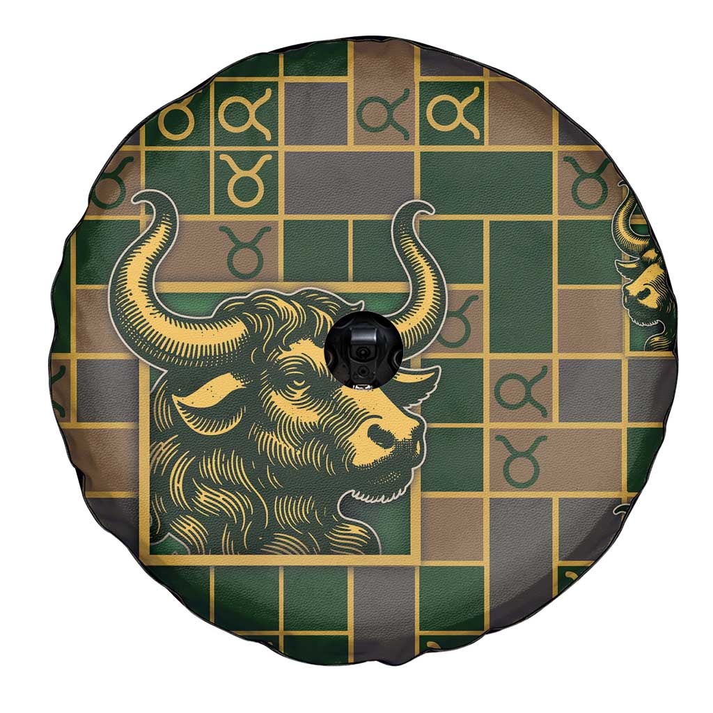 Taurus Zodiac Spare Tire Cover Checkered Pattern