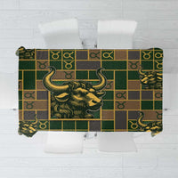 Taurus Zodiac Tablecloth Checkered Pattern