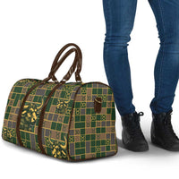 Taurus Zodiac Travel Bag Checkered Pattern
