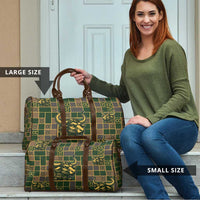 Taurus Zodiac Travel Bag Checkered Pattern