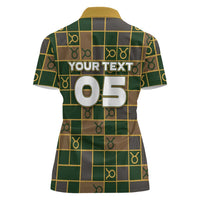 Custom Taurus Zodiac Women Polo Shirt Checkered Pattern