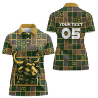 Custom Taurus Zodiac Women Polo Shirt Checkered Pattern