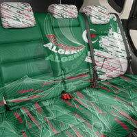 Algeria Football Back Car Seat Cover Glitch Effect Desert Lines And Star Crescent