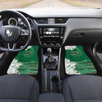 Custom Algeria Football Car Mats Glitch Effect Desert Lines And Star Crescent