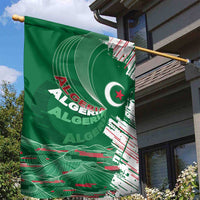 Algeria Football Garden Flag Glitch Effect Desert Lines And Star Crescent