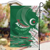 Algeria Football Garden Flag Glitch Effect Desert Lines And Star Crescent