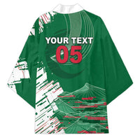 Custom Algeria Football Kimono Glitch Effect Desert Lines And Star Crescent