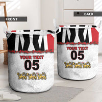 Custom England Football Laundry Basket Gold Lions And Minimalist Floral
