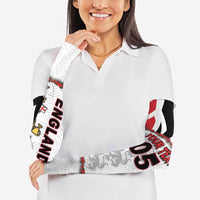 Custom England Football Arm Sleeves Gold Lions And Minimalist Floral