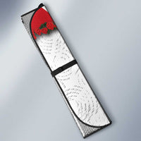 Custom England Football Auto Sun Shade Gold Lions And Minimalist Floral