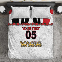 Custom England Football Bedding Set Gold Lions And Minimalist Floral