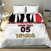 Custom England Football Bedding Set Gold Lions And Minimalist Floral