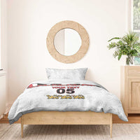 Custom England Football Bedding Set Gold Lions And Minimalist Floral
