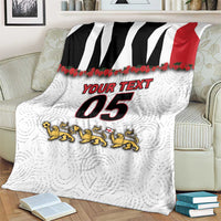 Custom England Football Blanket Gold Lions And Minimalist Floral