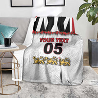 Custom England Football Blanket Gold Lions And Minimalist Floral