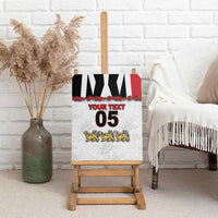 Custom England Football Canvas Wall Art Gold Lions And Minimalist Floral