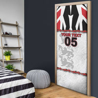 Custom England Football Door Cover Gold Lions And Minimalist Floral