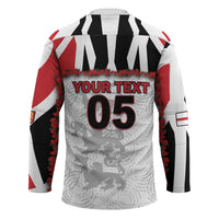 Custom England Football Hockey Jersey Gold Lions And Minimalist Floral