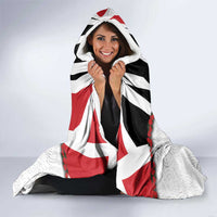 Custom England Football Hooded Blanket Gold Lions And Minimalist Floral