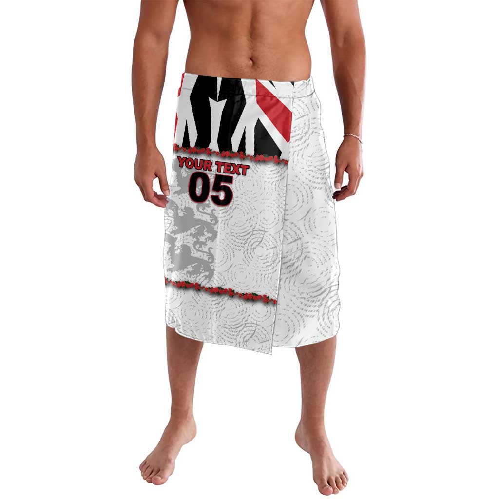 Custom England Football Lavalava Gold Lions And Minimalist Floral