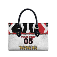 Custom England Football Leather Bag Gold Lions And Minimalist Floral