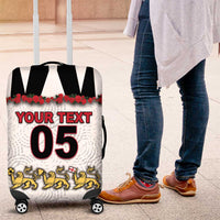 Custom England Football Luggage Cover Gold Lions And Minimalist Floral