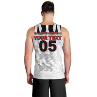 Custom England Football Men Tank Top Gold Lions And Minimalist Floral