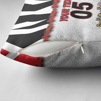 Custom England Football Pillow Cover Gold Lions And Minimalist Floral