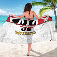 Custom England Football Sarong Gold Lions And Minimalist Floral