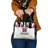 Custom England Football Shoulder Handbag Gold Lions And Minimalist Floral