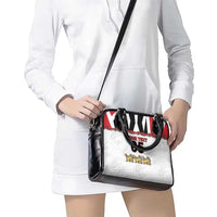 Custom England Football Shoulder Handbag Gold Lions And Minimalist Floral