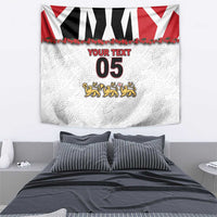 Custom England Football Tapestry Gold Lions And Minimalist Floral