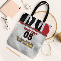 Custom England Football Tote Bag Gold Lions And Minimalist Floral