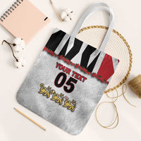 Custom England Football Tote Bag Gold Lions And Minimalist Floral