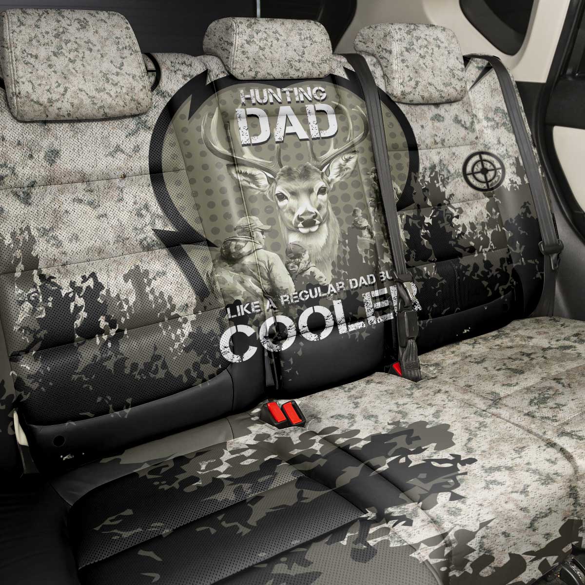 Deer Hunting Fathers Day Back Car Seat Cover Best Dad Ever