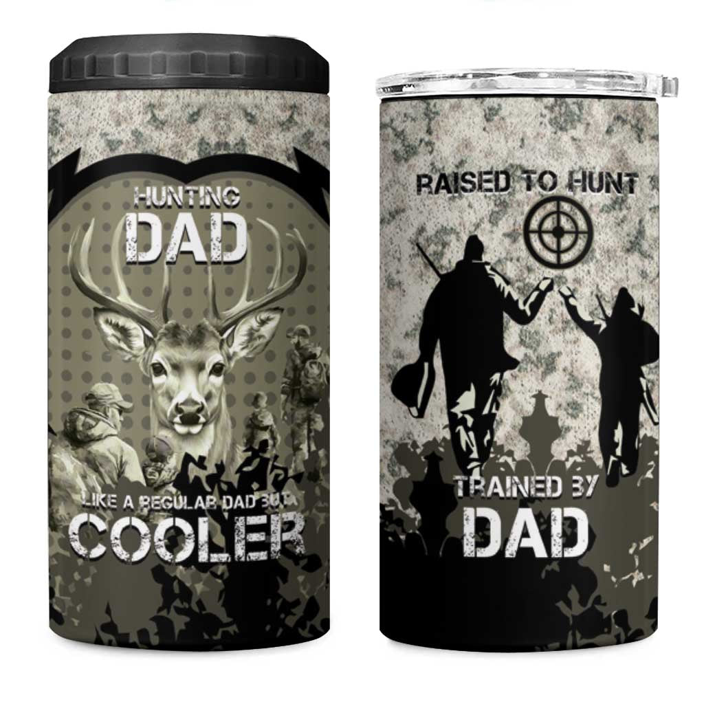 Deer Hunting Fathers Day 4 in 1 Can Cooler Tumbler Best Dad Ever