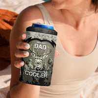 Deer Hunting Fathers Day 4 in 1 Can Cooler Tumbler Best Dad Ever