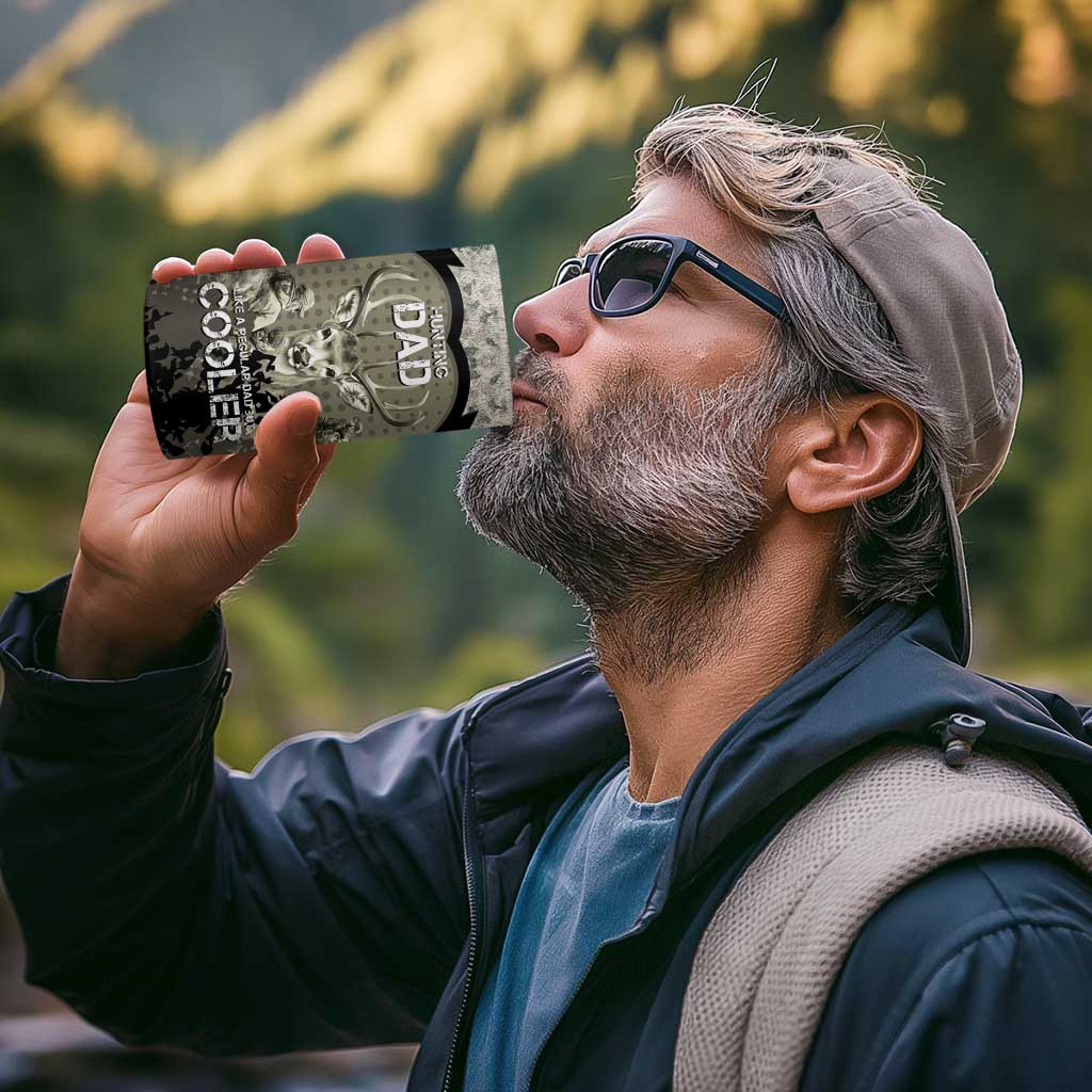Deer Hunting Fathers Day 4 in 1 Can Cooler Tumbler Best Dad Ever
