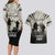 Deer Hunting Fathers Day Couples Matching Long Sleeve Bodycon Dress and Hawaiian Shirt Best Dad Ever