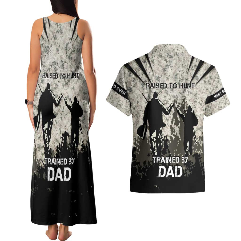 Deer Hunting Fathers Day Couples Matching Tank Maxi Dress and Hawaiian Shirt Best Dad Ever