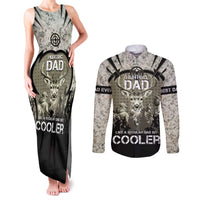 Deer Hunting Fathers Day Couples Matching Tank Maxi Dress and Long Sleeve Button Shirt Best Dad Ever