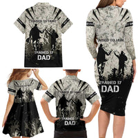 Deer Hunting Fathers Day Family Matching Long Sleeve Bodycon Dress and Hawaiian Shirt Best Dad Ever