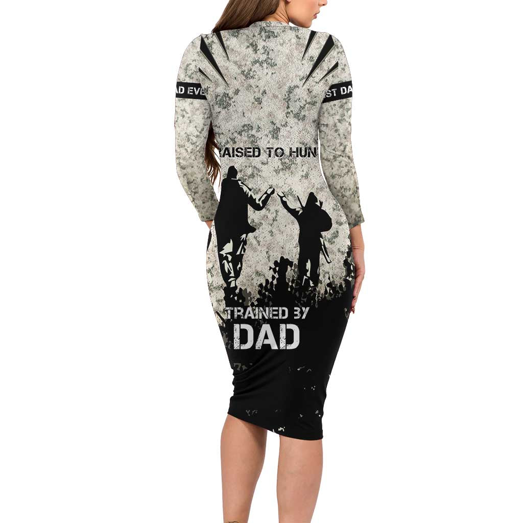 Deer Hunting Fathers Day Family Matching Long Sleeve Bodycon Dress and Hawaiian Shirt Best Dad Ever