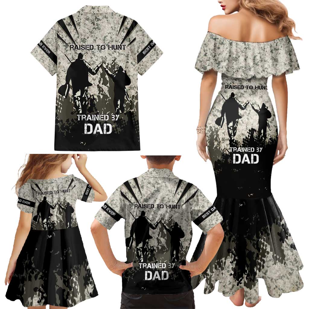 Deer Hunting Fathers Day Family Matching Mermaid Dress and Hawaiian Shirt Best Dad Ever