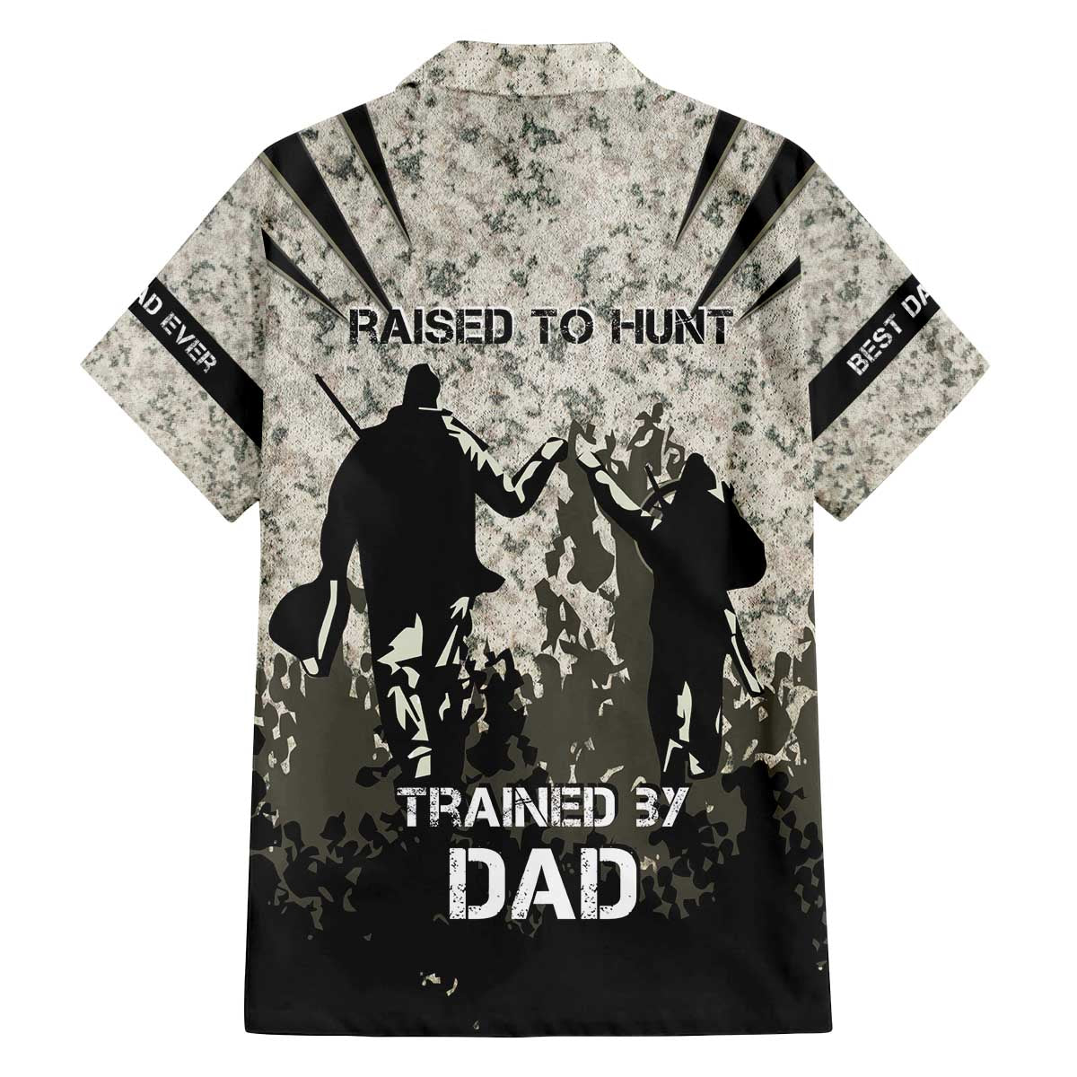 Deer Hunting Fathers Day Family Matching Off The Shoulder Long Sleeve Dress and Hawaiian Shirt Best Dad Ever