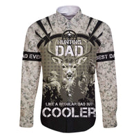 Deer Hunting Fathers Day Family Matching Off The Shoulder Long Sleeve Dress and Hawaiian Shirt Best Dad Ever