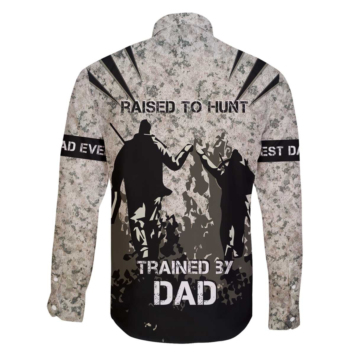 Deer Hunting Fathers Day Family Matching Off The Shoulder Long Sleeve Dress and Hawaiian Shirt Best Dad Ever