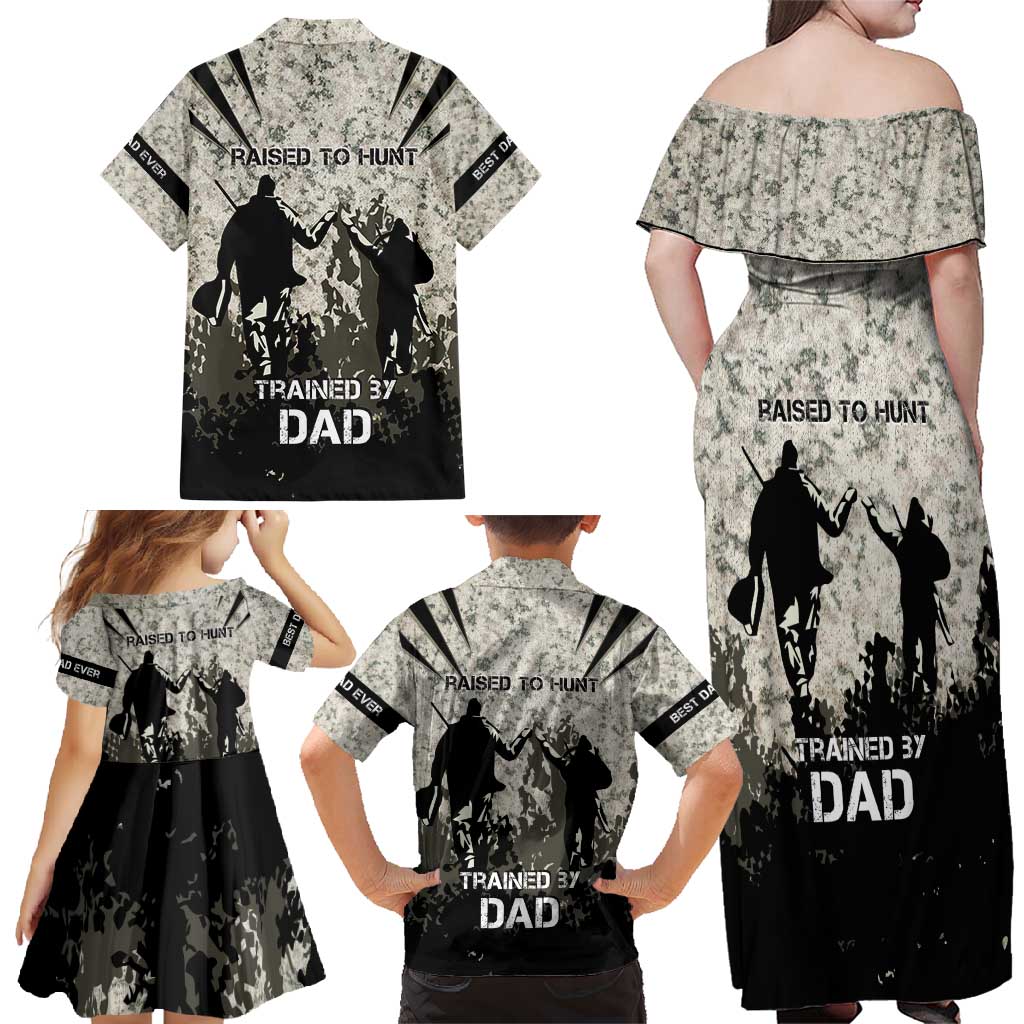 Deer Hunting Fathers Day Family Matching Off Shoulder Maxi Dress and Hawaiian Shirt Best Dad Ever